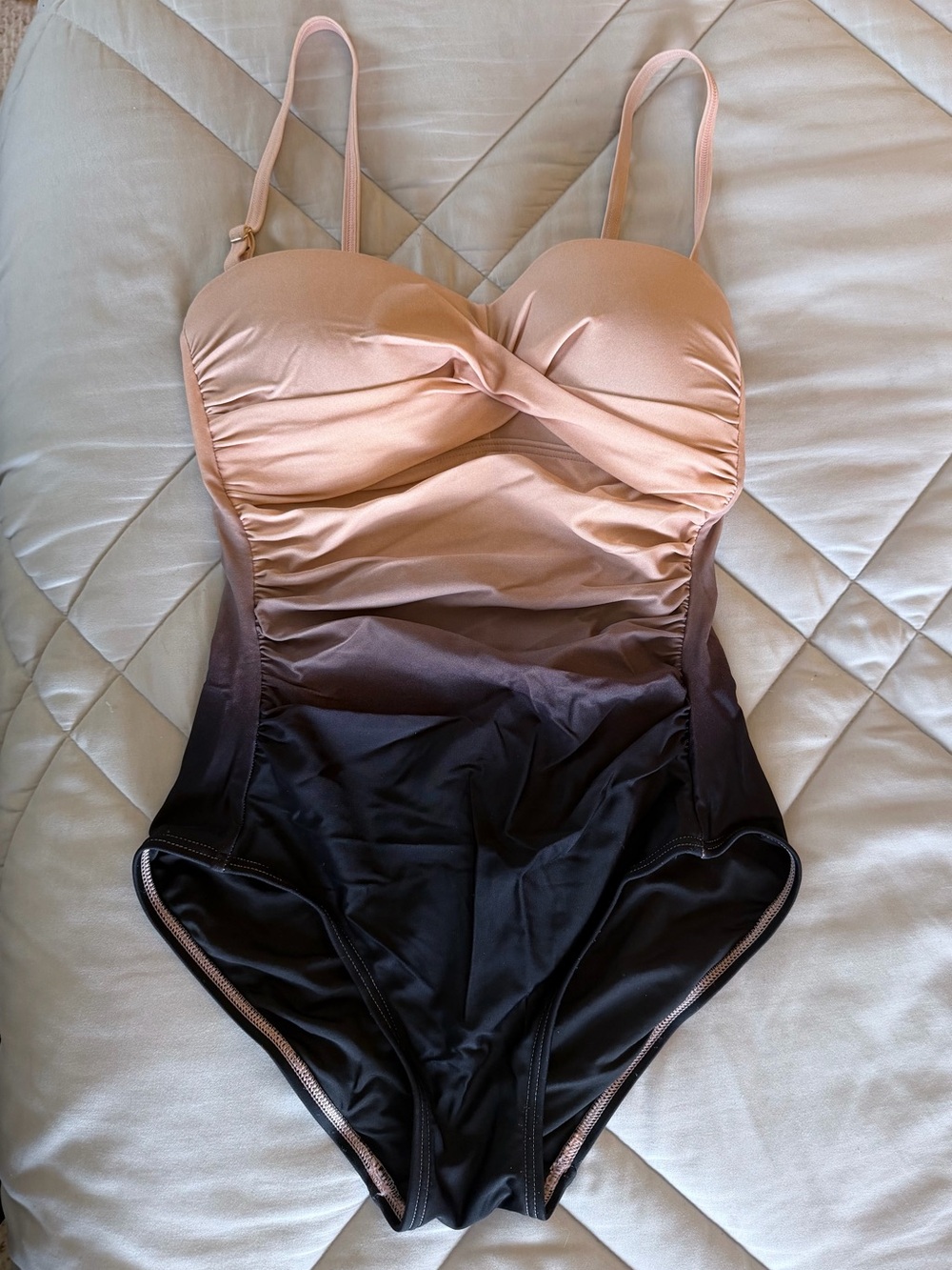 Calvin Klein Pink to Purple Ombre One-Piece Swimsuit- Size 6